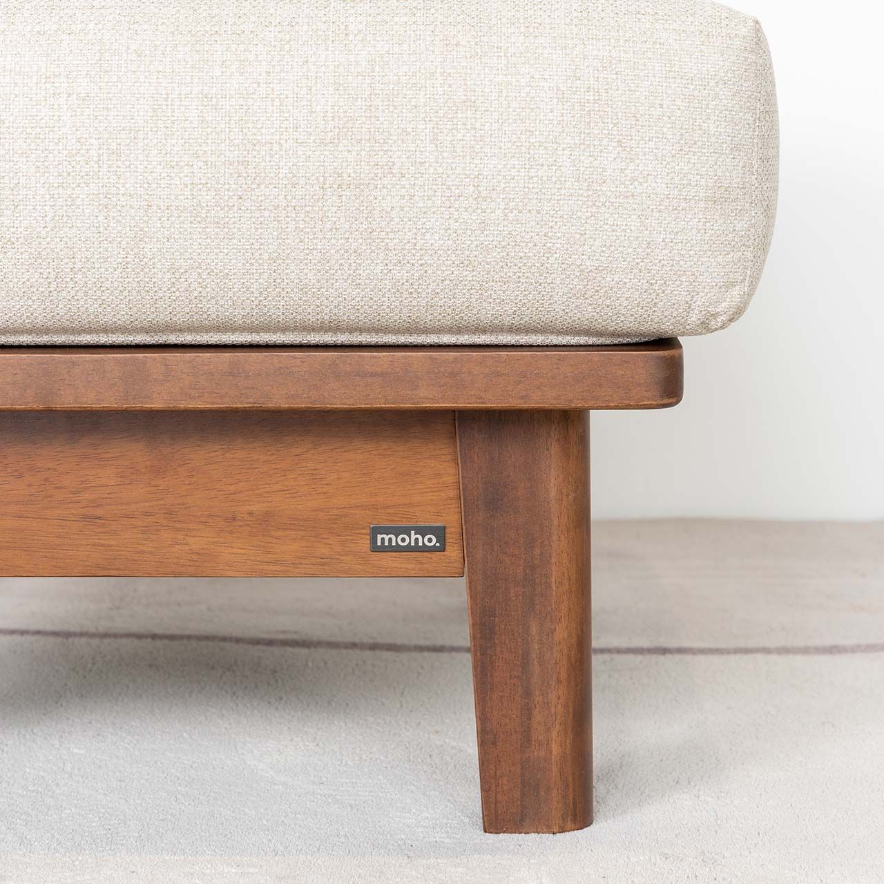 Ghế Đôn Sofa Gỗ Cao Su Tự Nhiên MOHO VLINE 601