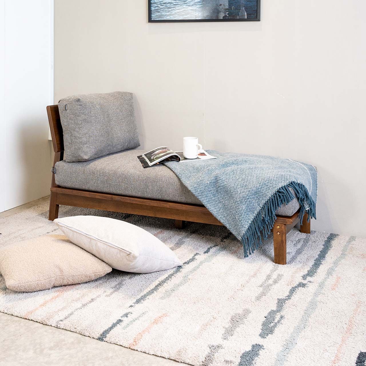 Ghế sofa góc MOHO VLINE 601 màu xám đậm