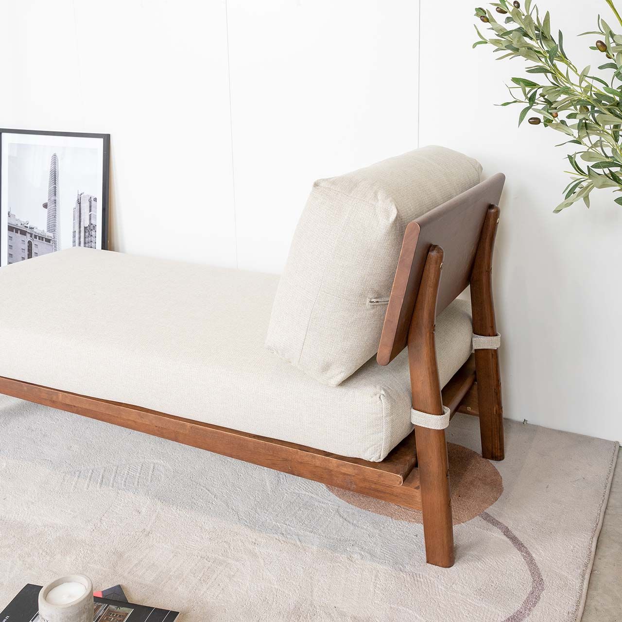 Ghế Sofa Góc Gỗ Cao Su Tự Nhiên MOHO VLINE 601